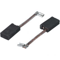 2x balais charbon 6,2 x 12,5 x 23 mm compatible avec Bosch gcm 80 sj, 800 sj, 8 sde, 8 sjl, 8000 sj scie à onglet, tronçonneuse - Vhbw