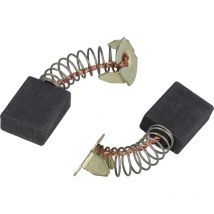 2x balais charbon 6,5 x 13,5 x 16,5 mm compatible avec Makita hm 1242 c, hm 1202 c, hm 1400, hm 1300, hm 1200 k scie circulaire + ressort - Vhbw