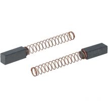 2x balais charbon compatible avec Krups 3Mix 4000, 3000, 5500, 4004, 2000, 1000, 7000, 6000, 9000, 8008 girafe, mixeur, noir - Vhbw