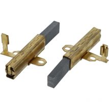 2x balais charbon compatible avec Lorito s Compacto 9, 2 aspirateur industriel, aspiration centrale - Vhbw
