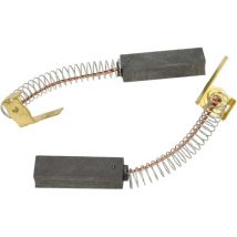 2x Balais de charbon pour moteur 32,2 x 6,4 x 10mm compatible avec diverses aspirateurs - Vhbw