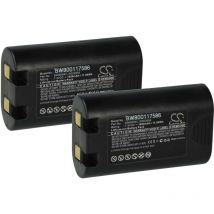 vhbw 2x Batterie compatible avec 3M PL200 imprimante, scanner, imprimante d'étiquettes (1600mAh, 7,4V, Li-ion)