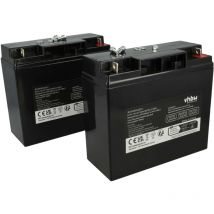 2x Batterie compatible avec apc SUA1000XL, SUA1500, SUA1000XLI, SU1400X93, SUA1500I, SU700XL, SU1400X106, SU1400X145 asi (18000mAh, 12V, agm) - Vhbw