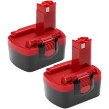 vhbw 2x Batterie compatible avec Bosch ART 26 outil électrique (2000 mAh, NiMH, 14,4 V)