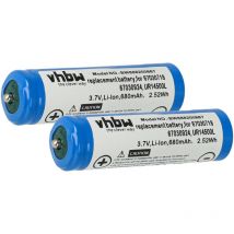 2x Batterie compatible avec Braun Waterflex WF2s wet&dry rasoir tondeuse électrique (680mAh, 3,7V, Li-ion) - Vhbw