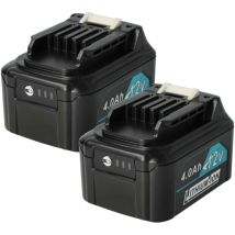 2x Batterie compatible avec Makita HP332D, HSS01D, HP332DSAJ, JR103D, HP332DZ, HP331DZ, HP331DZJ outil électrique (4000 mAh, Li-ion, 12 v) - Vhbw