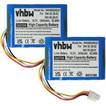 2x Batteries compatible avec Gardena Sileno+, R160Li 2017, R160Li 2016, Sileno, R160Li 2018, R130Li, R100Li tondeuse 3400mAh, 18,5V, Li-ion - Vhbw