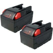 2x Batterie compatible avec Milwaukee V28 cs, V28 bs, V28 ms, V28 iw, V28 hx, V28 h, V28 pd, V28 sg outil électrique (3000 mAh, Li-ion, 28 v) - Vhbw