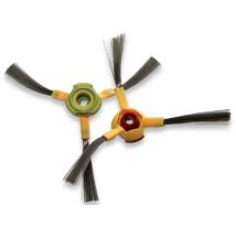 vhbw 2x Brosse latérale compatible avec Hoover RVC0011-001 robot aspirateur - Lot de brosses, gauche/droite, jaune / vert / rouge / noir