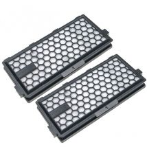 2x filtre compatible avec Miele Complete C3 Black Diamond EcoLine aspirateur - filtre à charbon actif hepa noir / blanc - Vhbw