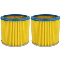 2x filtre plissé compatible avec Starmix NT10 aspirateur - bleu / jaune - Vhbw