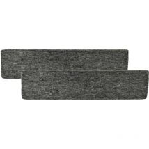 2x Filtres à charbon actif compatible avec Miele da 1100, da 1160, da 1100-100, da 1050-55, da 1060 hotte aspirante - 42,5 x 9,7 x 1,9 cm - Vhbw