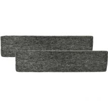 2x Filtres à charbon actif compatible avec Miele da 2806 / brws, da 2808 / brws, da 2806 / edst, da 2808 hotte aspirante - 42,5 x 9,7 x 1,9 cm - Vhbw