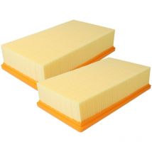 vhbw 2x filtre plissé plat compatible avec Fein Turbo I aspirateur - Élément filtrant