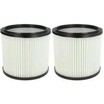 2x filtre plissé compatible avec Einhell sm 20, sm 21, sm 31, sm 30, Universal 18-50l aspirateur - blanc - Vhbw