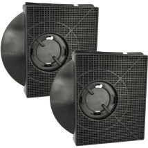 2x filtro de carbón activado compatible con Elica 208064704415, 208064704416, 208064704413, 208064704414 campanas cocina - 21,3 x 20,7 x 4,1 cm - Vhbw
