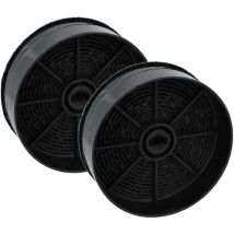 Vhbw - 2x filtro de carbón activado compatible con Faure FHG5222X, FHP60350SA campanas cocina - 12,4 cm