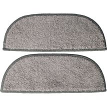 vhbw 2x lingettes compatible avec iClebo Arte Carbon, Silver aspirateur robot - tampon microfibre