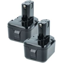 2x Batteries compatible avec Hitachi DS12DVF3, ds 12DVF3, DW18D, dw 18D, FDS12DVC outil électrique (2100 mAh, NiMH, 12 v) - Vhbw
