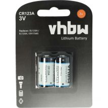 2x Piles remplacement pour CR123a, CR17345, CR17435, DL123A, EL123A (3V) pour divers appareils - Vhbw