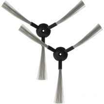 Vhbw - 2x spazzola laterale compatibile con Robots JNB-XR210B, JNB-XR210, JNB-XR210C, XR-210 robot aspirapolvere - Set spazzole, grigio / nero