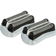 2x Têtes de rasoir de remplacement compatible avec Braun cruZer clean 5, 6 rasoir électrique - Couleur : argenté - Vhbw