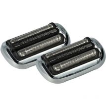2x Têtes de rasoir de remplacement compatible avec Braun série 7 rasoir électrique, noir / argenté / blanc - Vhbw