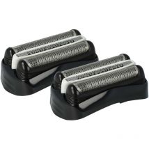 2x Têtes de rasoir remplacement pour Braun 32B, 32S pour rasoir électrique - Couleur : noir - Vhbw