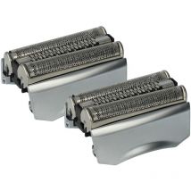 2x Têtes de rasoir remplacement pour Braun 70B, 70S pour rasoir électrique - Couleur : argenté - Vhbw