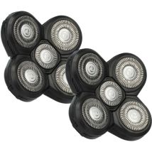 2x Têtes de rasoir remplacement pour Philips RQ12, RQ50, RQ12+, RQ40 pour rasoir électrique - Vhbw