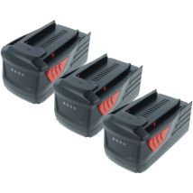 3x Batteries compatible avec Hilti TE6A, TE7A, te 6A, te 7A outil électrique (6000 mAh, Li-ion, 36 v) - Vhbw