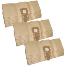 30x sacs compatible avec Soteco Nevada 103 Rad, 203 s aspirateur - papier, couleur sable - Vhbw