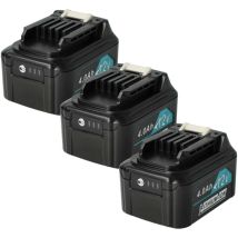 3x Batterie compatible avec Makita TW140DW, TW140D, TW140, TW140DZ, TW140DWAE, UM600, UM600D outil électrique (4000 mAh, Li-ion, 12 v) - Vhbw