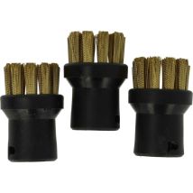 Vhbw - 3x brosse arrondie compatible avec Kärcher sc 2 easyfix plus yellow, sc 2 EasyFix, sc 2 EasyFix Premium nettoyeur vapeur - Brosse à vapeur