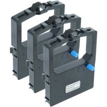 Vhbw - 3x Farbband Schriftband kompatibel mit oki Microline ml 182 Turbo, ML-183, ml 182 t, ml 182 Plus Nadeldrucker, Bondrucker - Schwarz