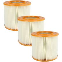 3x filtre à cartouche compatible avec Allaway X30, Z45i, X40, Z35i aspirateur - Filtre plissé, polyester - Vhbw