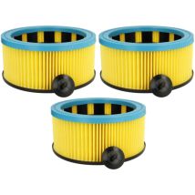 3x filtre à cartouche compatible avec Starmix 415109 aspirateur - Filtre plissé - Vhbw