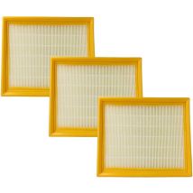 3x filtre compatible avec Lidl Parkside ppwd 30 A1 aspirateur - filtre hepa blanc / jaune - Vhbw