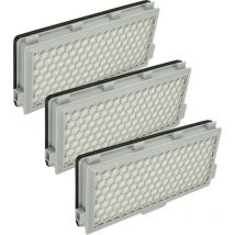 3x filtre compatible avec Miele Complete C2 Jubilee Powerline, C2 Tango Ecoline aspirateur - filtre hepa d'évacuation H13 - Vhbw