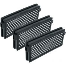 Vhbw - 3x filtre compatible avec Miele Complete C3 Cat & Dog PowerLine, C3 Celebration aspirateur - filtre à charbon actif hepa noir / blanc