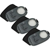 3x filtre compatible avec Philips série 9000 aspirateur, aspirateur de nettoyage - filtre hepa gris / noir / blanc - Vhbw