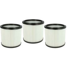 3x filtre à cartouche compatible avec AquaVac fam aspirateur - Filtre plissé - Vhbw