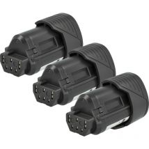 Vhbw - 3x Batteries compatible avec aeg BBH12, bbs 12C, BLL12C, bll 12C, BS12C, bs 12C, BS12C2 outil électrique (1500 mAh, Li-ion, 12 v)