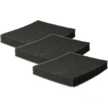 Vhbw - 3x Micro-filtre hygiénique compatible avec Samsung VCC4330V3B/GEN, VCC4330V3B/RVC aspirateur - Filtre à air noir / blanc, rectangulaire