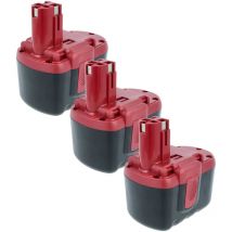 Vhbw - 3x Batterie compatible avec Bosch GBH24VF, baccs 24V, GBH-24V, 52324B, gks 24V, GCM24V, gkg 24V outil électrique (2000 mAh, NiMH, 24 v)
