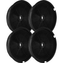 Vhbw - 4x Aktivkohlefilter kompatibel mit Beko bno 62 l, bno 90 l, ccp 6460 x, ccp 8480 x, cwb 6435 x, bno 60 l Dunstabzugshaube - 19 cm
