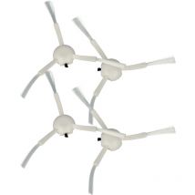 4x Brosse latérale compatible avec Mova E30 Ultra robot aspirateur - Lot de brosses, blanc - Vhbw