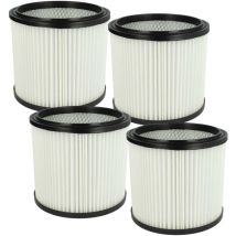 4x filtre plissé remplacement pour Parkside 72800205 pour aspirateur - noir / blanc - Vhbw