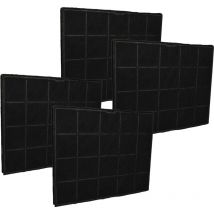 vhbw 4x Filtres à charbon actif compatible avec De Dietrich DHD783X2, DHD784X, DHD784X1, DHG787X, DHD784X2, DHG479XE11, DHG579XE1 hotte aspirante