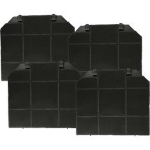 4x Filtres à charbon actif compatible avec Franke Neptun fne 905 xs, Neptun Vertical fne 915 xs hotte aspirante - 26,5 x 23,5 x 1,5 cm - Vhbw